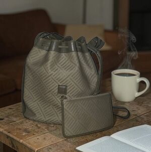 Givenchy Olive Green Quilted Drawstring Bucket Bag